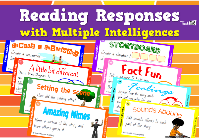 Reading Responses with Multiple Intelligences (48 cards)