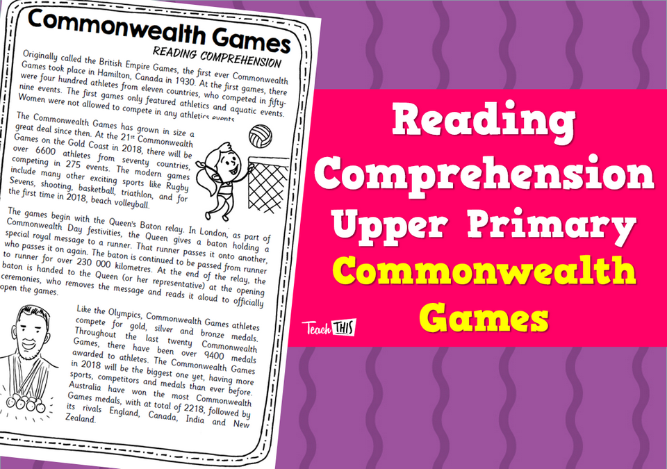 Reading Comprehension Upper Primary Commonwealth Games