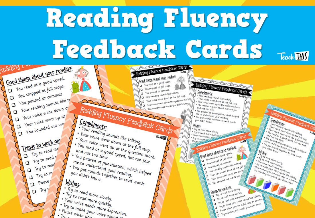 Reading Fluency Feedback Cards