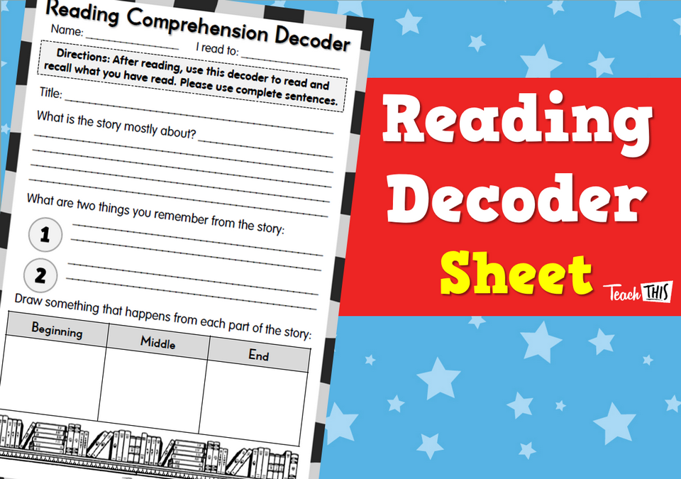 Reading Comprehension Decoder Sheet