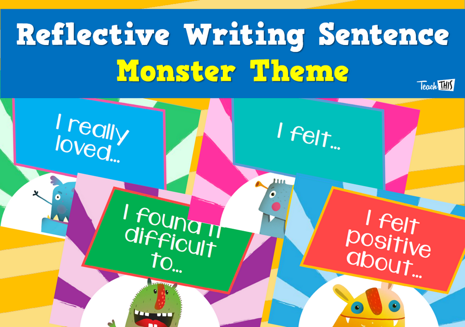 Reflective Writing Sentence Starters - Monsters