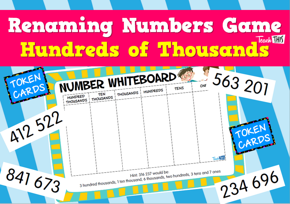 Renaming Numbers Game - Hundreds of Thousands