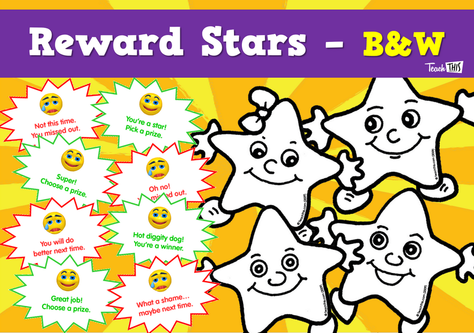 Reward Stars - Black and White