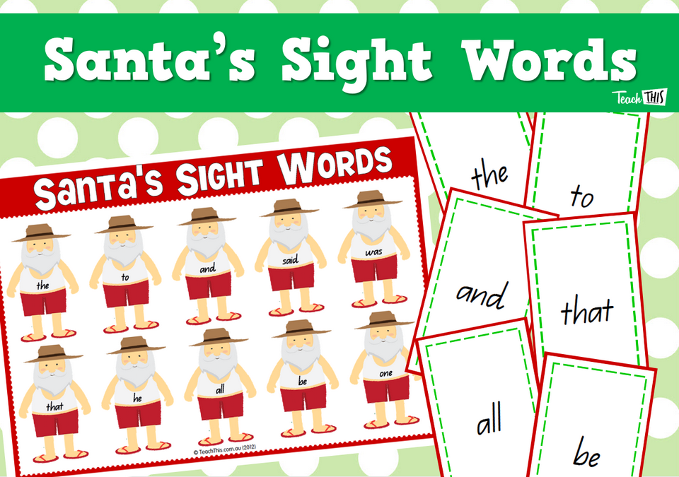 Santa's Sight Words