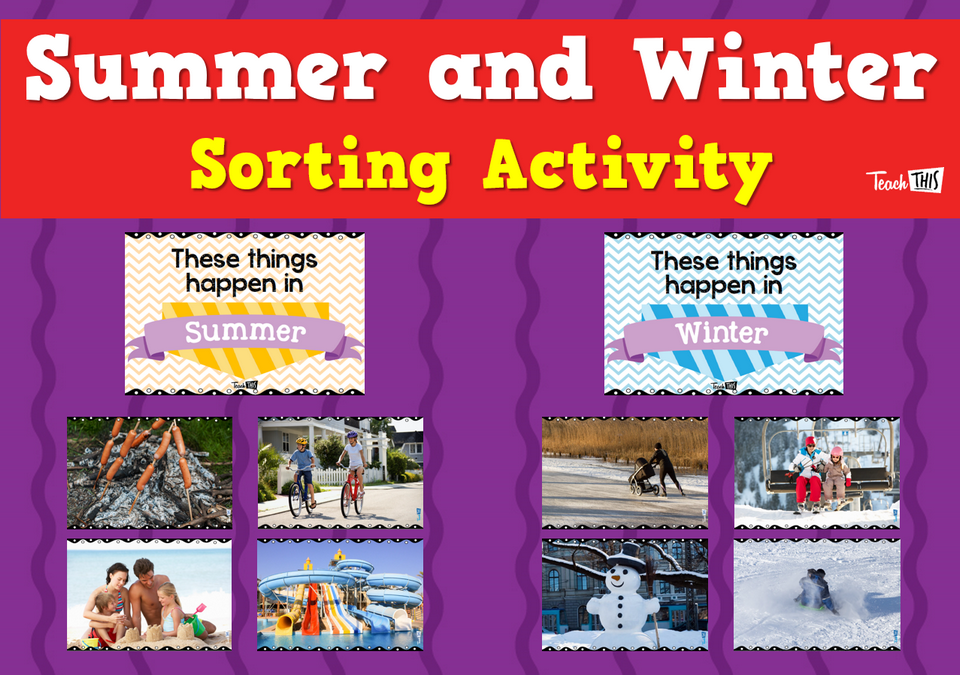 Summer And Winter Season Sorting Activity