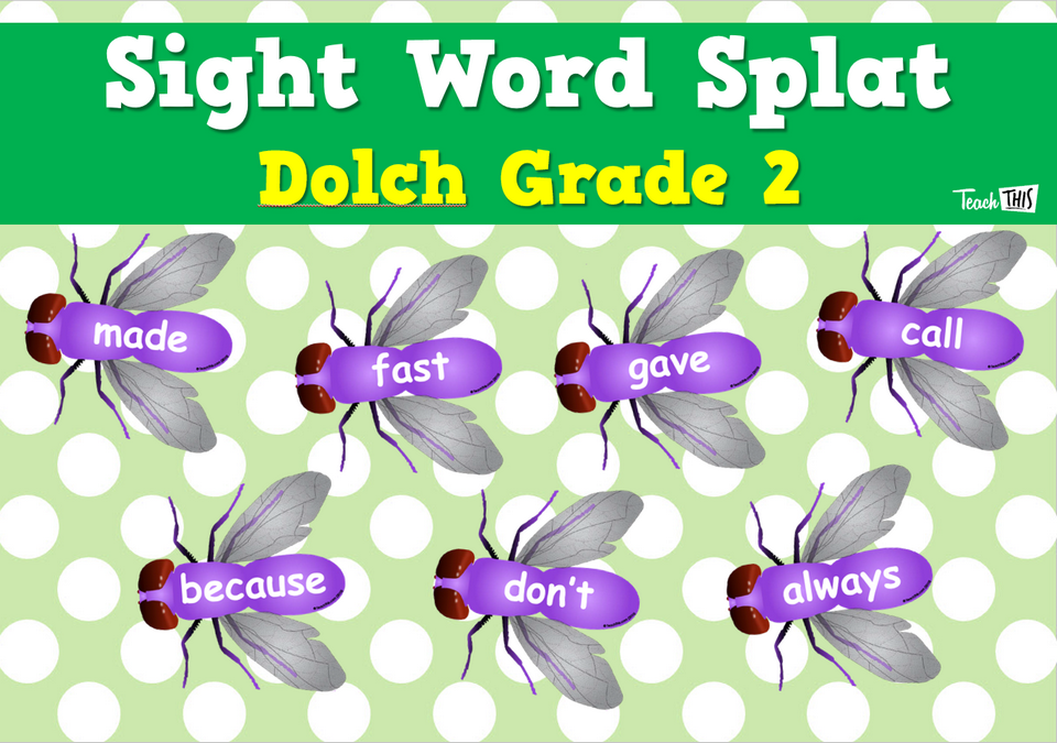 Sight Word Splat - Dolch Grade 2