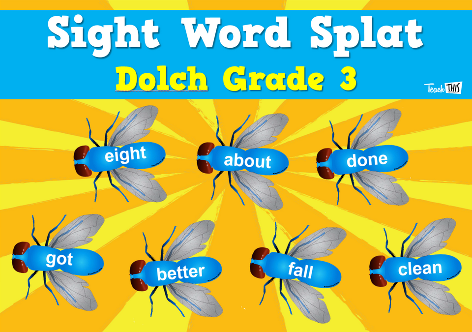Sight Word Splat - Dolch Grade 3