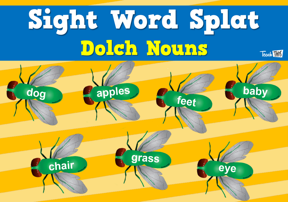 Sight Word Splat - Dolch Nouns