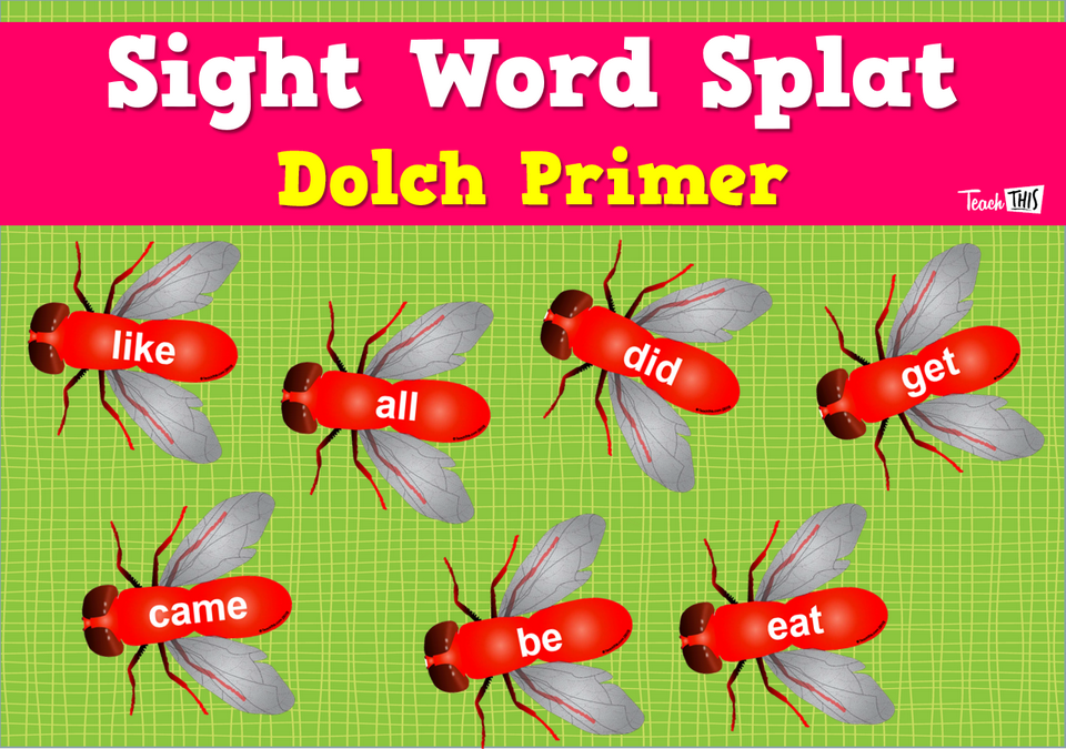 Sight Word Splat - Dolch Primer