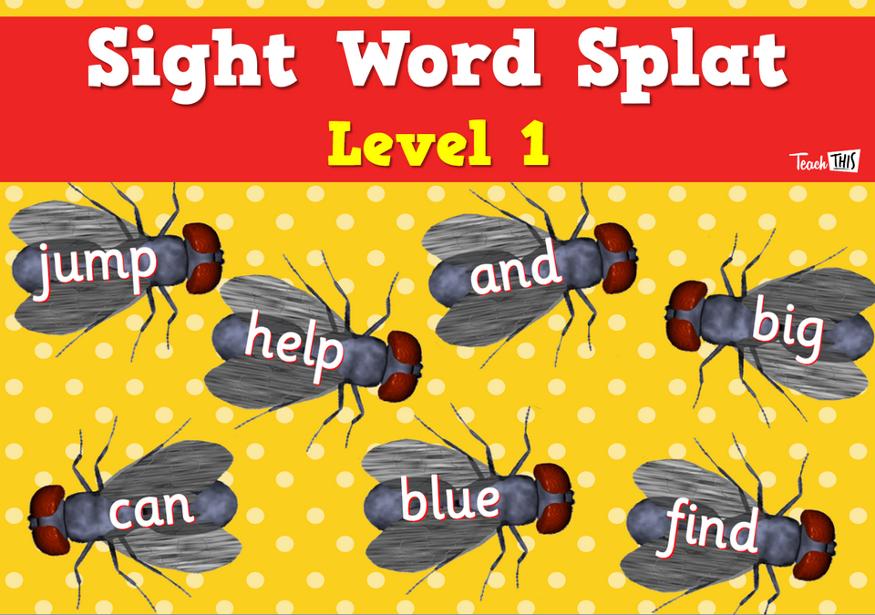 Sight Word Splat - Level 1