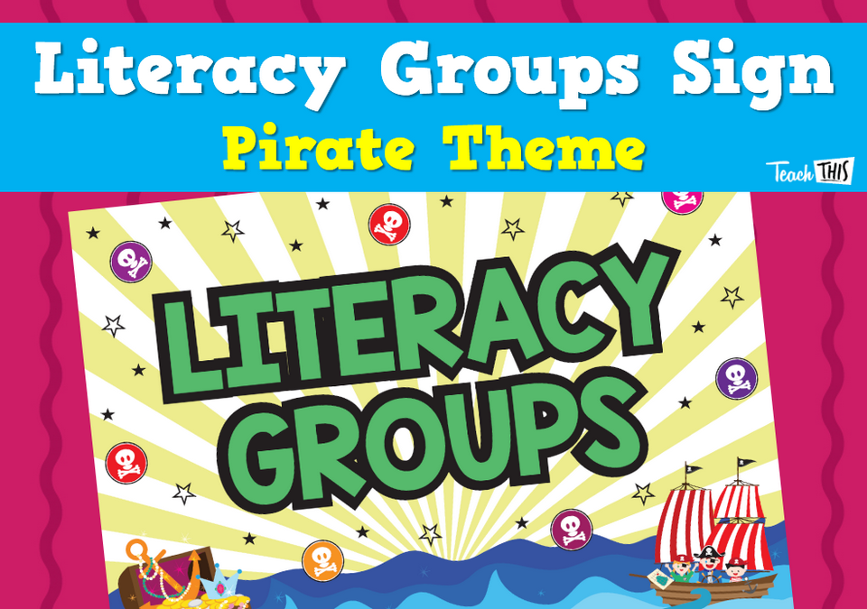 Literacy Groups Sign - Pirate