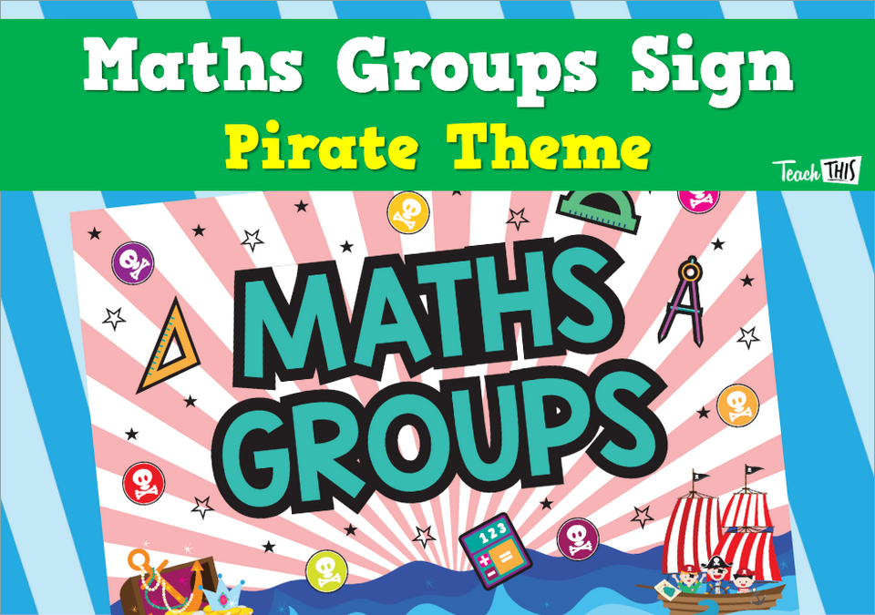 Maths Groups Sign - Pirate