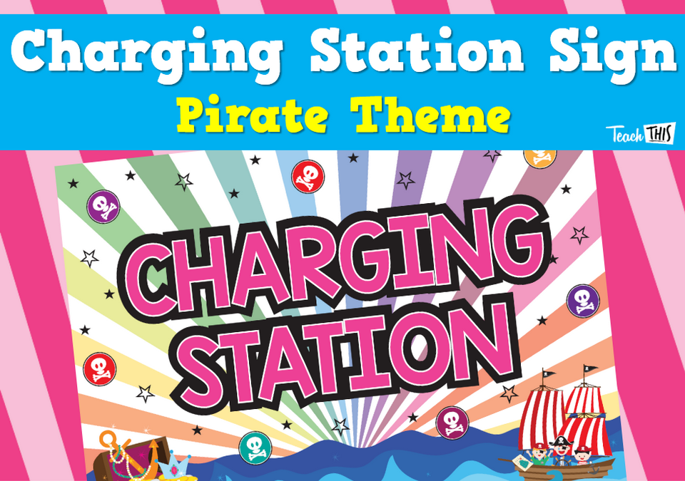 Charging Station Sign - Pirate