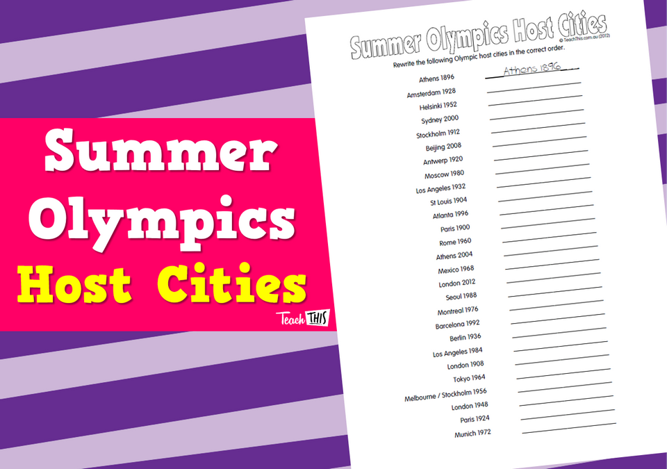 Summer Olympics Host Cities