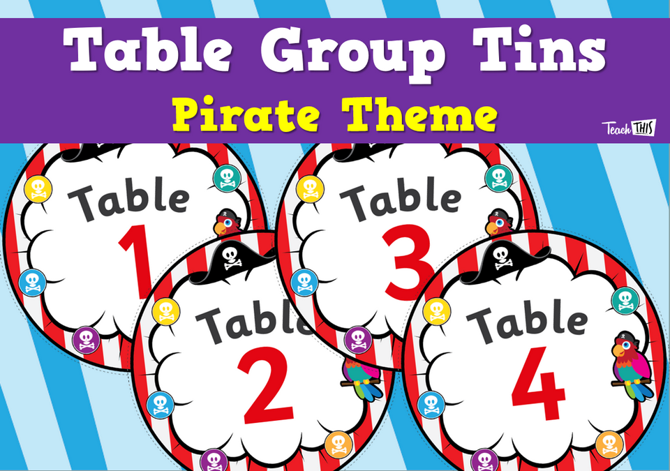 Table Numbers - Pirate
