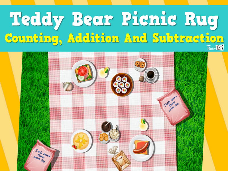 Teddy Bears Picnic Rug - Counting, Addition and Subtraction