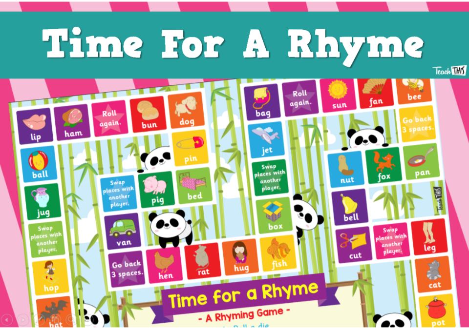 Time For A Rhyme - Rhyming Boardgame