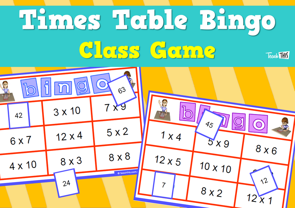 Times Tables Bingo - Class Game