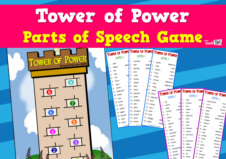 Tower of Power - Parts of Speech Game