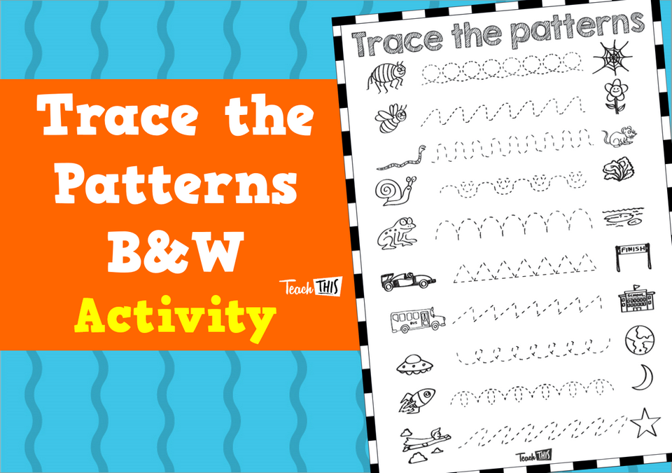 Trace the Patterns B&W - Activity