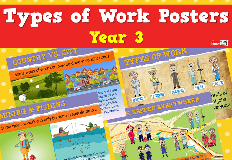 Types of Work Posters - Yr 3