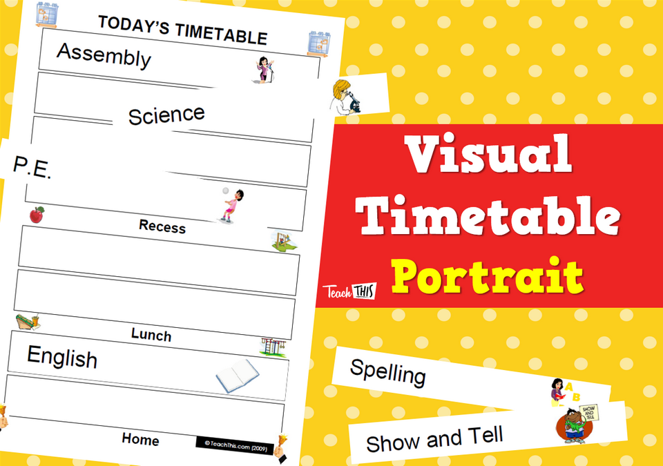 Visual Timetable - Portrait