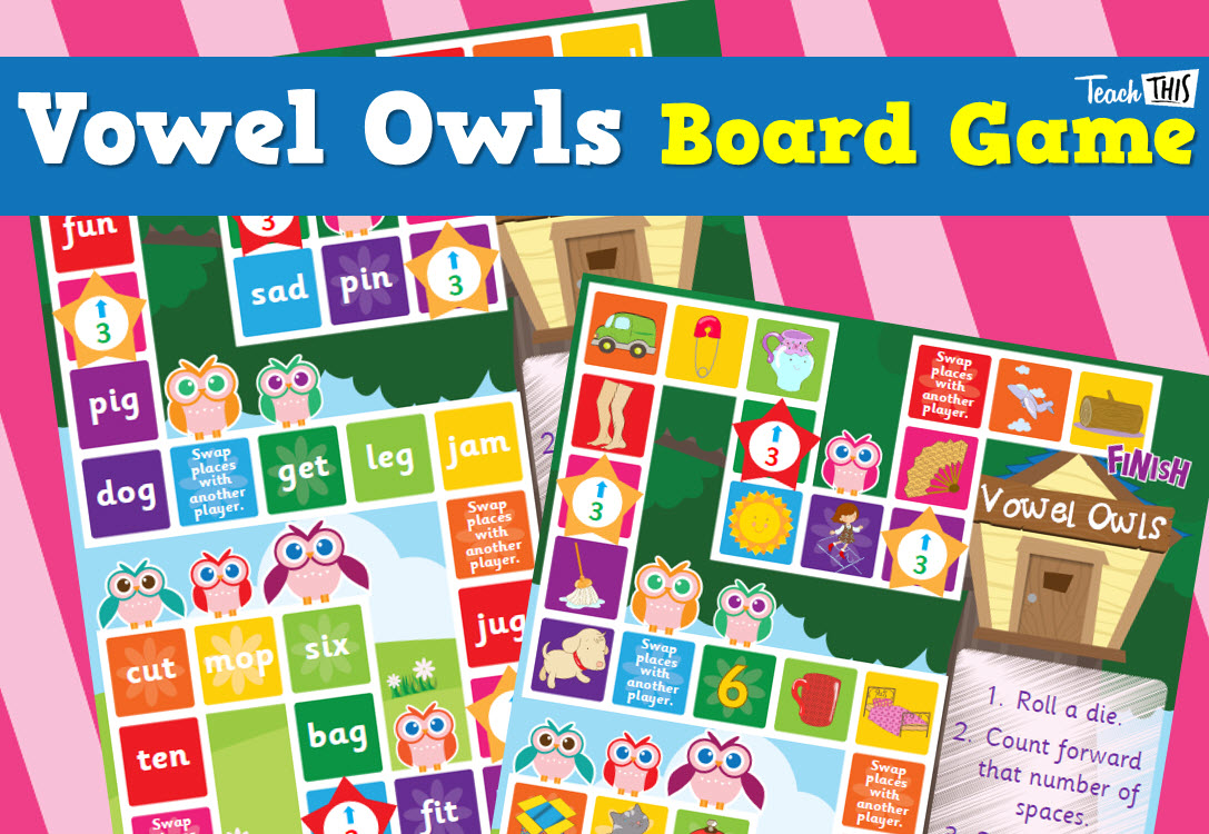 Vowel Owls Board game