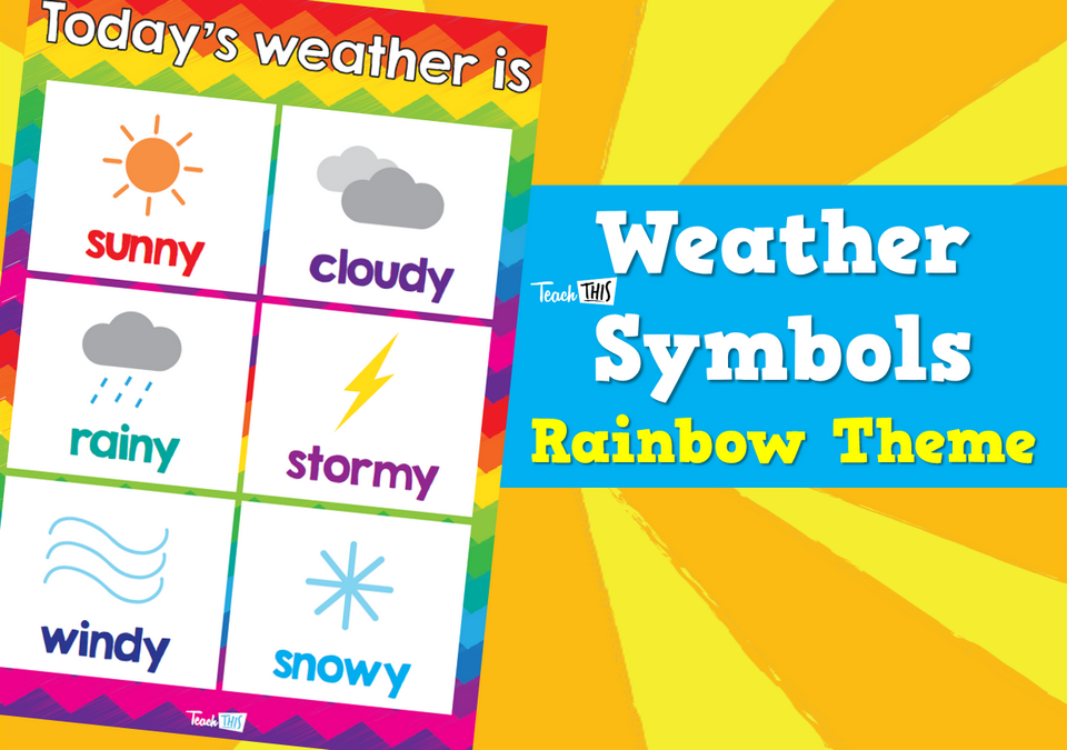 Weather Symbols Names Colour A
