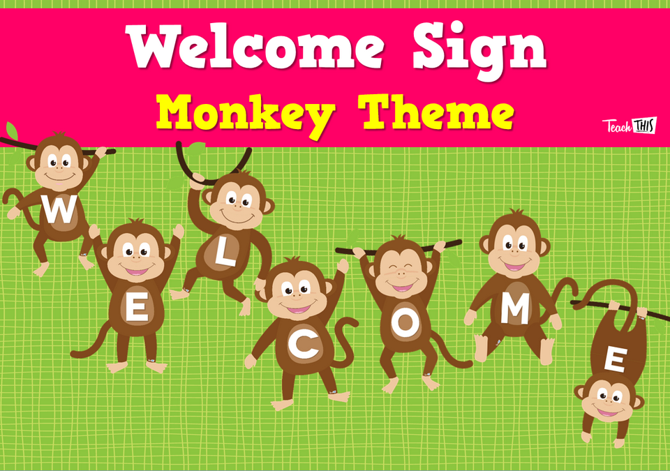 Welcome Sign - Monkey