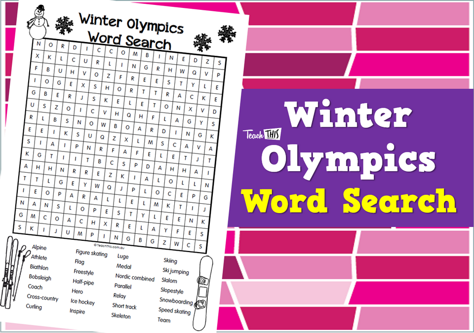 Winter Olympics Word Search