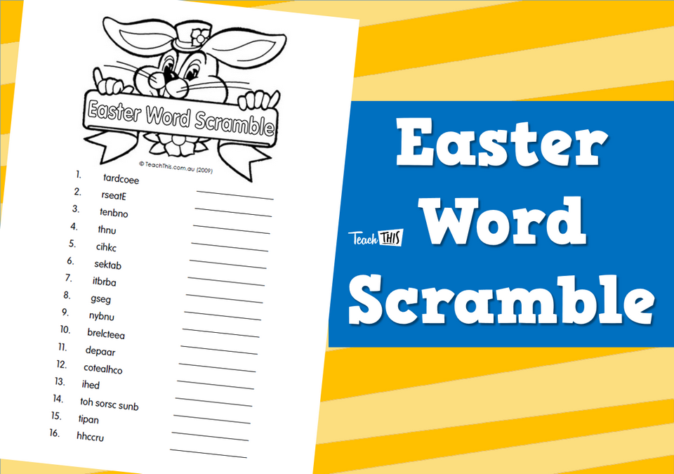 Word Scramble - Easter