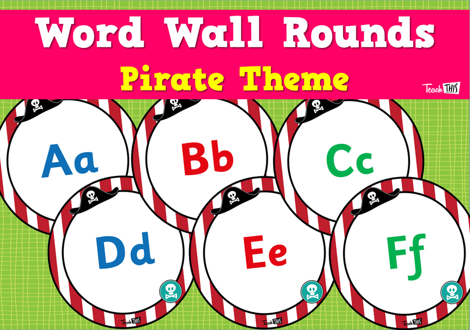 Word Wall Rounds - Pirate