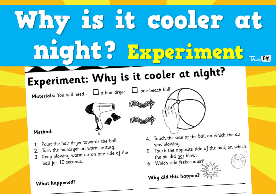 Why is it cooler at night? - Experiment