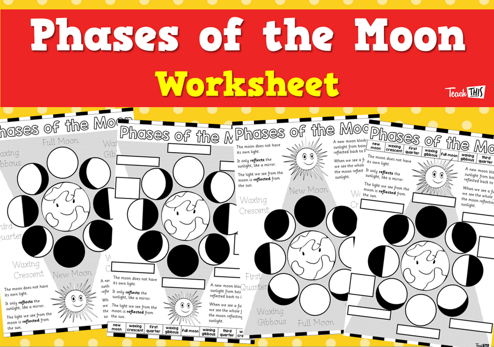 Phases of the Moon - Worksheet