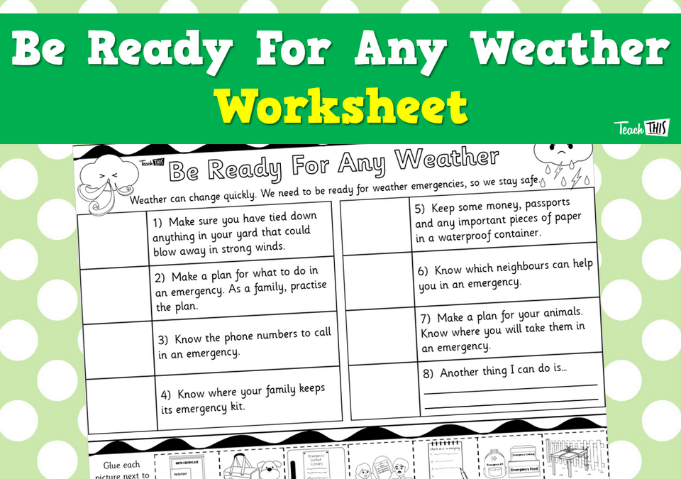 Be Ready For Any Weather - Worksheet