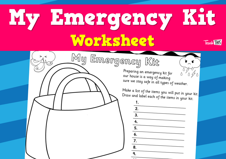 My Emergency Kit Display - Worksheet