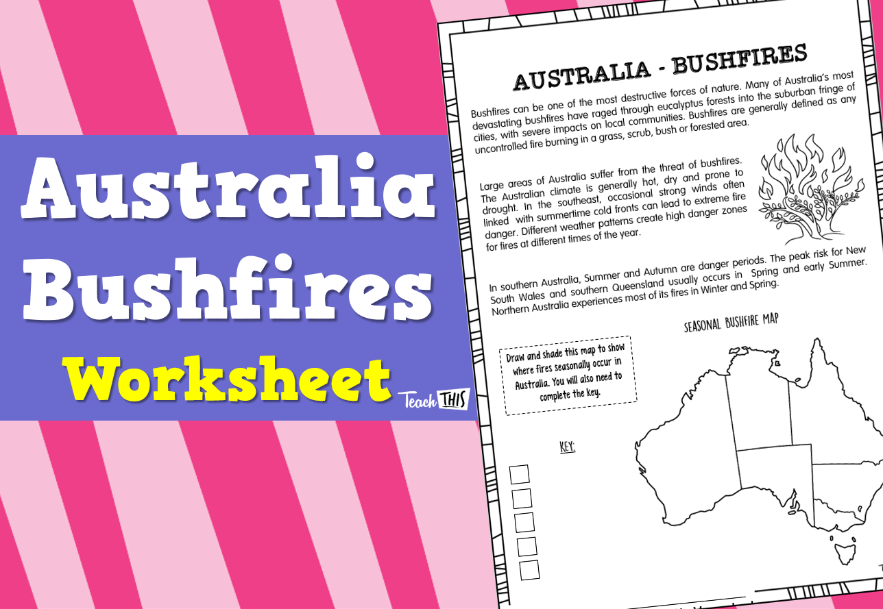Australia Bushfires - Worksheet