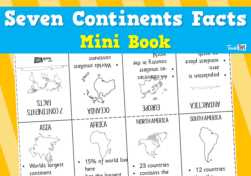 Seven Continents Facts - Mini Book