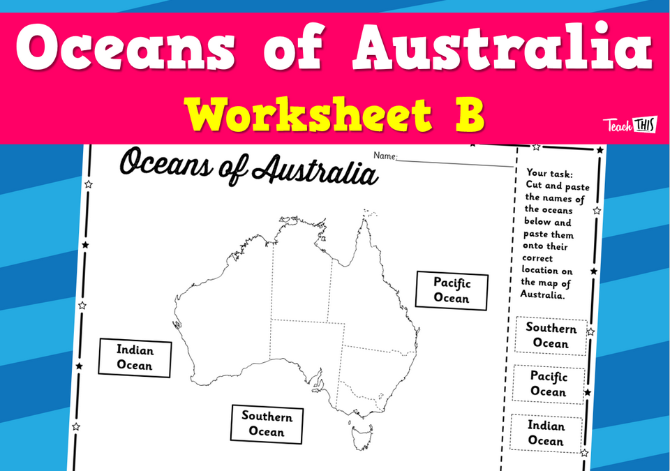 Oceans of Australia - Worksheet B