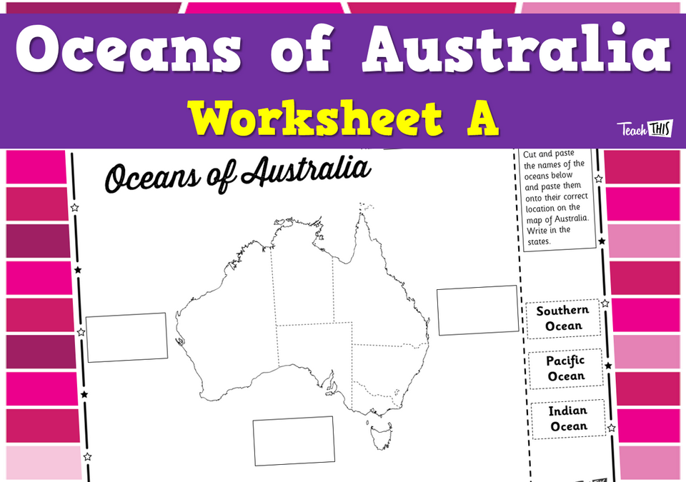 Oceans of Australia - Worksheet A
