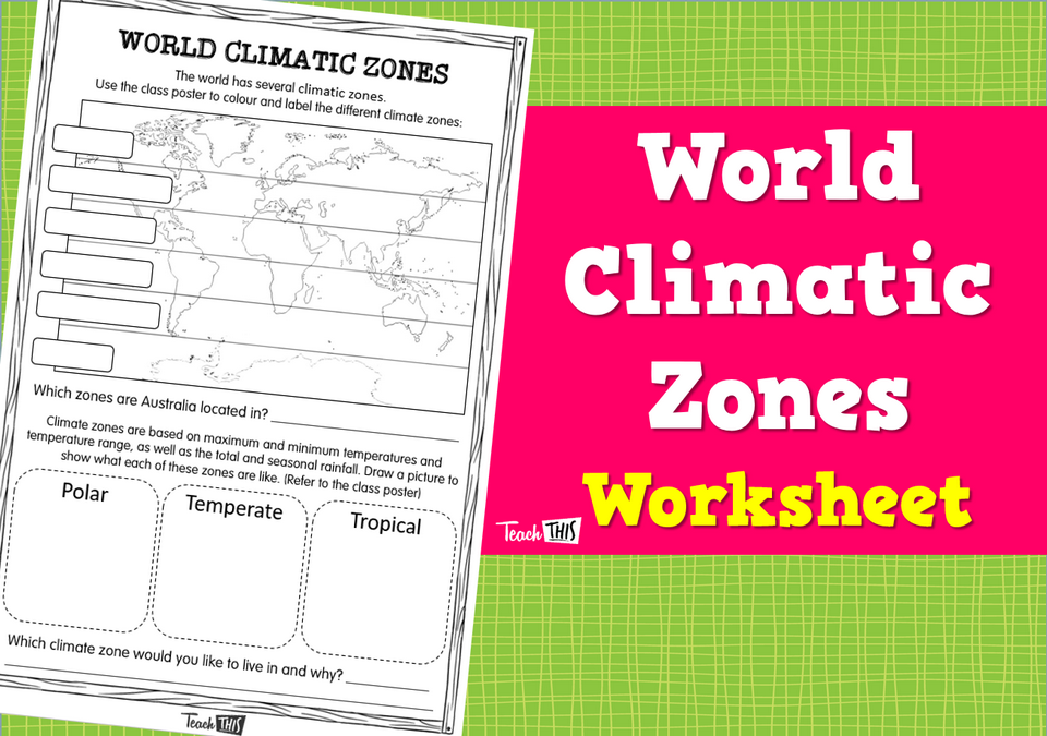 World Climatic Zones - Worksheet