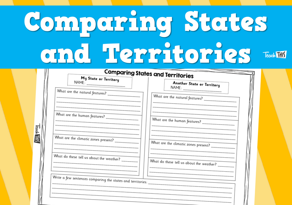 Comparing States and Territories - Worksheet