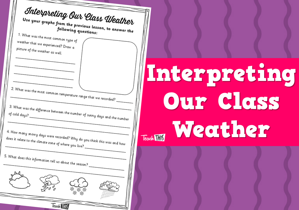 Interpreting Our Class Weather - Worksheet