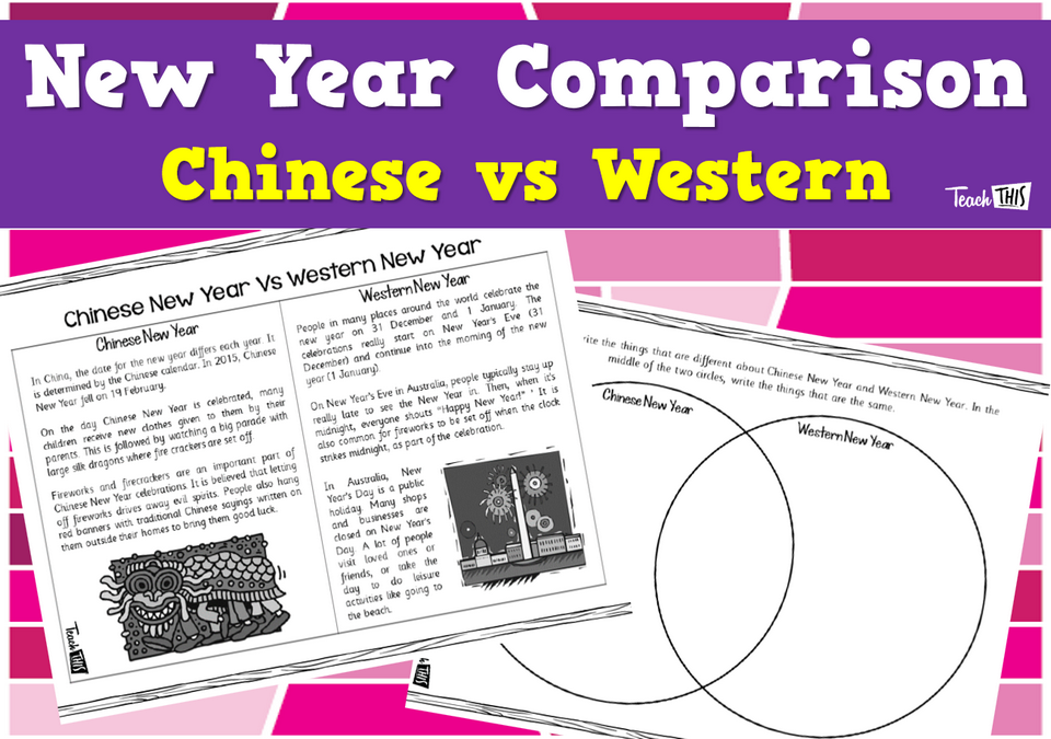 New Year Comparison - Chinese vs Western New Year
