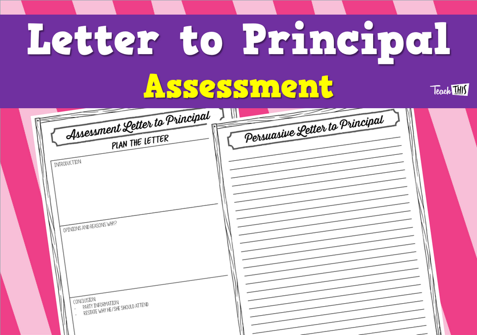 Letter to Principal Assessment