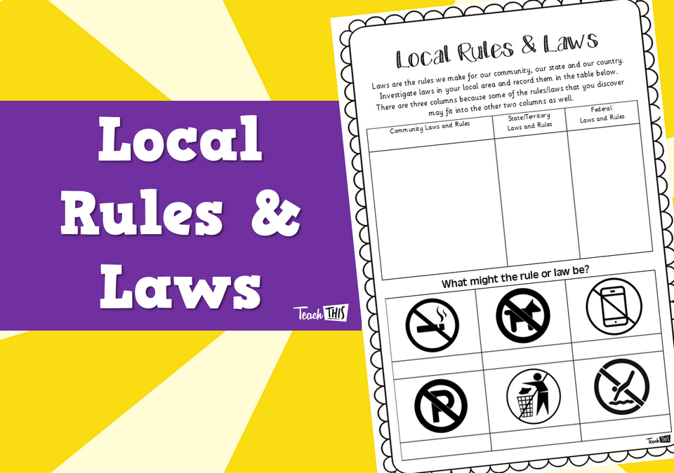 Local Rules & Laws - Worksheet