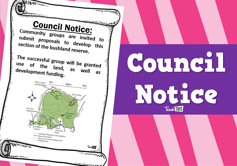 Council Notice - Worksheet