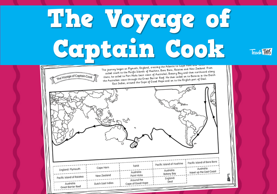 The Voyage of Captain Cook - Worksheet