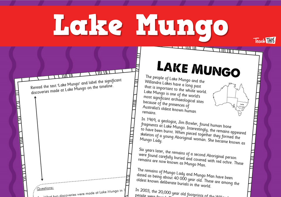 Lake Mungo - Worksheet