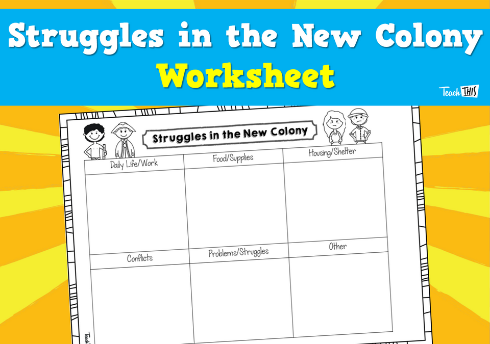 Struggles in the New Colony - Worksheet